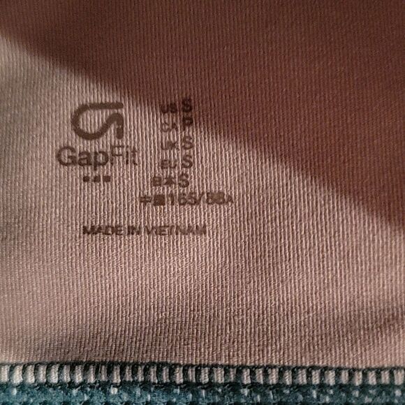 Gap Fit Blue Grey Camo Strappy Back Activewear Sports Bra Women's Size S… - Picture 2 of 4